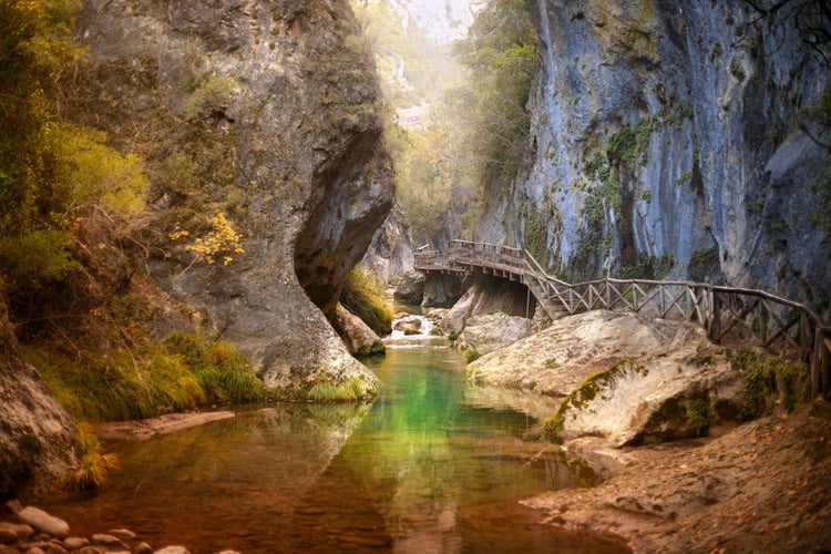 The Cerrada de Elías on the Borosa river, in the Sierra de Cazorla y Las Villas Natural Park, Jaén, Andalusia, Spain.