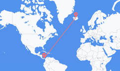 Flyreiser fra Panama by til Akureyri