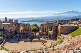 Etna and Taormina from Cefalù