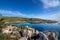 Mistra Bay is a sandy bay on the north eastern coast of Malta, guarded by Fort Campbell and the Vendomme Battery.