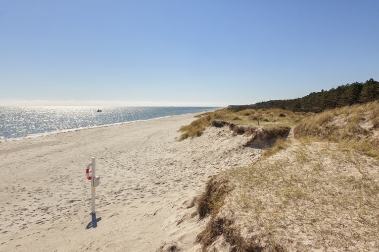 View of Grenaa beach, Baltic Sea coast of Jutland, Denmark