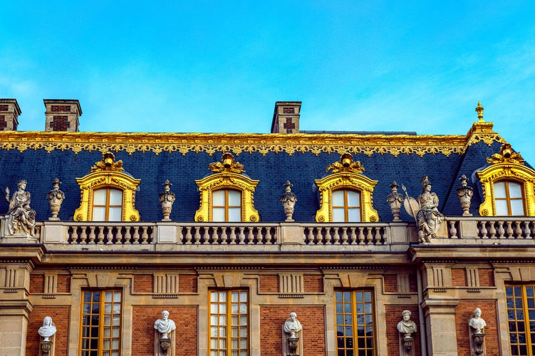 photo of view Palace of Versailles outdoor in Paris, France.