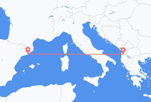 从巴塞罗那飞往地拉那的航班