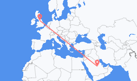 サウジアラビアからイギリスへのフライト