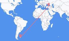 เที่ยวบิน จาก Mount Pleasant, หมู่เกาะฟอล์กแลนด์ ไปยัง โตกัต, ตุรกี