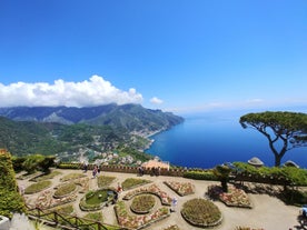 photo of beautiful view of Vietri sul Mare, the first town on the Amalfi Coast, with the Gulf of Salerno, province of Salerno, Campania, southern Italy.