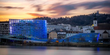 Linz, Austria. Panoramic view of the old town.