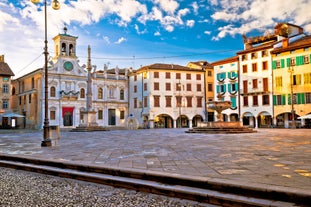 Photo of aerial view of Rimini city, Italy.