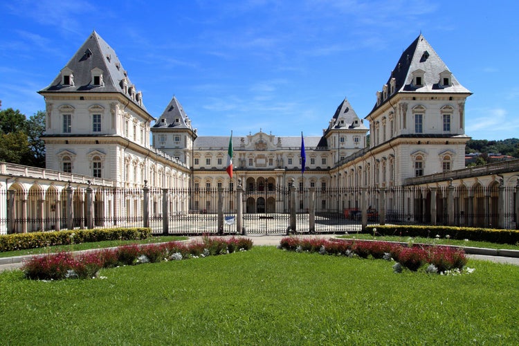 Photo of Valentino Castle in Turin city in Italy.