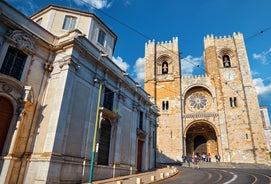 Photo of Lisbon City Skyline with Sao Jorge Castle and the Tagus River, Portugal.