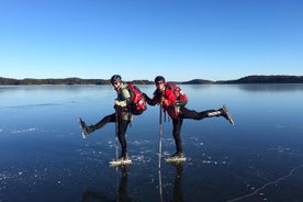 ストックホルムの氷の上の日