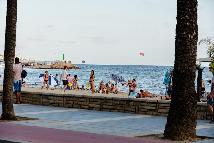 Platja Els pilons, Passeig de Jaume I, Salou, Tarragona.