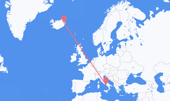 Flights from Naples to Egilsstaðir