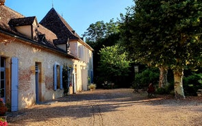 Photo of Square in Sarlat-la-Caneda historical center, France.