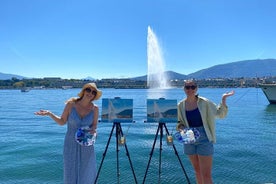 Clase magistral de pintura junto al lago de Ginebra