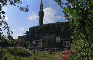 Photo of Sabancı Merkez Camii (English: Sabancı Central Mosque) in Adana, Turkey. The mosque is the second largest mosque in Turkey and the landmark in the city of Adana.