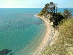 Photo of aerial view of the city Durres, Albania.