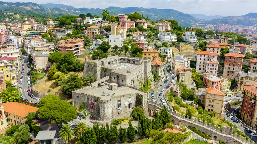 La Spezia, Italy. Castle of San Giorgio. View from above, Aerial View