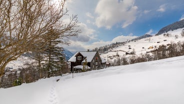 Photo of aerial view of Unterwasser, Switzerland.