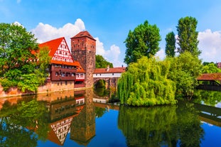 Photo of scenic summer view of the Old Town architecture with Elbe river embankment in Dresden, Saxony, Germany.