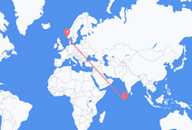 Vols de Gan, Les Maldives pour Stavanger, Norvège