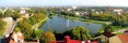 Panevėžys. Senvagės panorama in Lithuania.