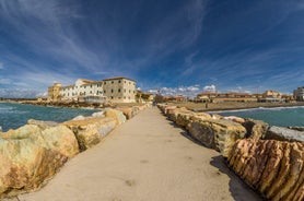 Photo of aerial view of San Vincenzo, Italy.