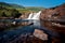 photo of view of Aasleagh Waterfalls near the town of Leenane in County Mayo, Ireland.