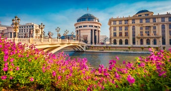 Podgorica milenium bridge in Montenegro.