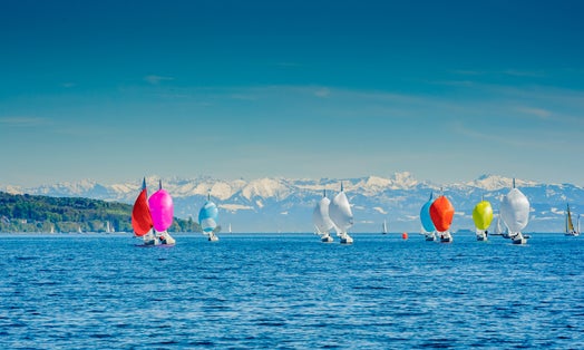 Photo of lake constance appears to be a mountain lake ,Germany .
