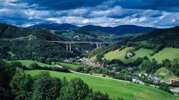 Linz, Austria. Panoramic view of the old town.