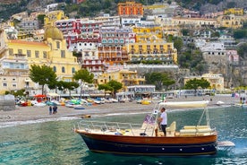 Amalfi privat båttur fra Positano, Praiano eller Amalfi. 8 timer