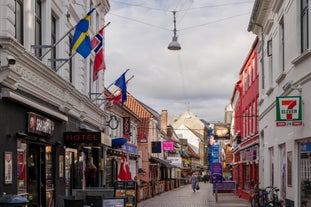 Cityscape of Aarhus in Denmark.