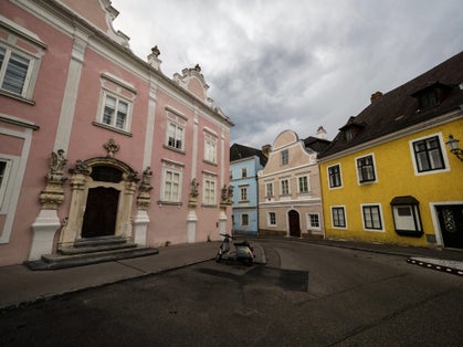 photo of  view of Colorful old town historic architecture buildings facade in Krems an der Donau Danube river Waldviertel Lower Austria,Vienna Austria.