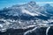 photo of the romantic, Snow covered Skiing Resort of Cortina d Ampezzo in the Italian Dolomites seen from Tofana with Col Druscie in the foreground.