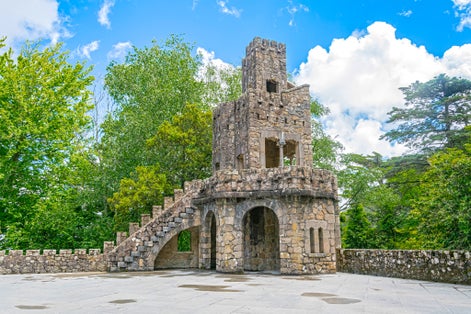 Photo of The Regaleira Palace (Quinta da Regaleira), Park in Sintra located near Lisbon in Portugal.