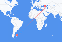 เที่ยวบิน จาก Mount Pleasant, หมู่เกาะฟอล์กแลนด์ ถึงอากรี แมร์เคซ, ตุรกี
