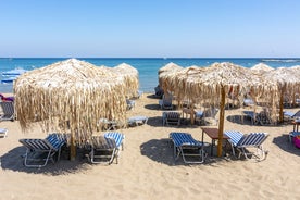 Photo of Faliraki the primary seaside resort village on the Greek island of Rhodes.