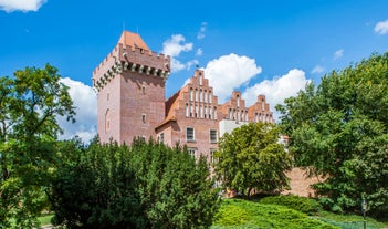 Photo of Town hall and Magistrat Square of Walbrzych, Poland.