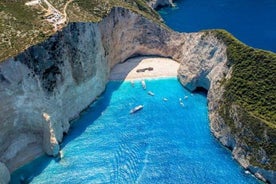 Croisière à Zante vers les grottes bleues et la plage du naufrage Arrêt photo