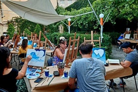 Painting Experience while Drinking Wine in Bucharest