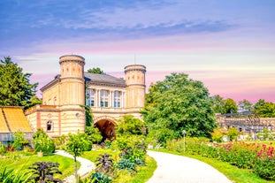 Photo of scenic summer view of the Old Town architecture with Elbe river embankment in Dresden, Saxony, Germany.