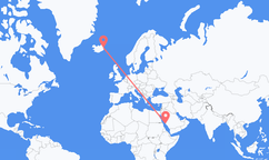 Flights from Jeddah to Egilsstaðir