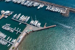 Photo of aerial view of historic center of Antibes, French Riviera, Provence, France..