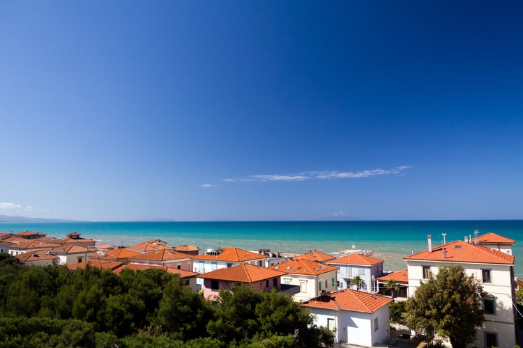 Photo of Cecina, village, Ligurian coast, Italy.