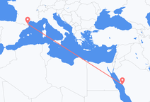 Vols d’Yanbu, Arabie saoudite pour Perpignan, France