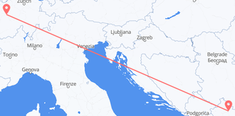 Flyg från Kosovo till Schweiz