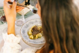 Pasta leksjon med svart trøffel, vin eller cocktailer