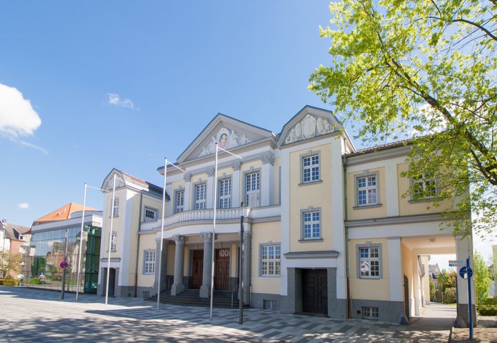 The historic festival hall in Viersen in summer