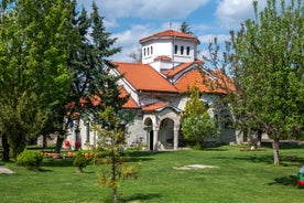 Photo of panoramic aerial view of Samokov, Bulgaria.